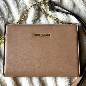 ❗️SOLD ❗️Steve Madden beige/gold vegan leather crossbody